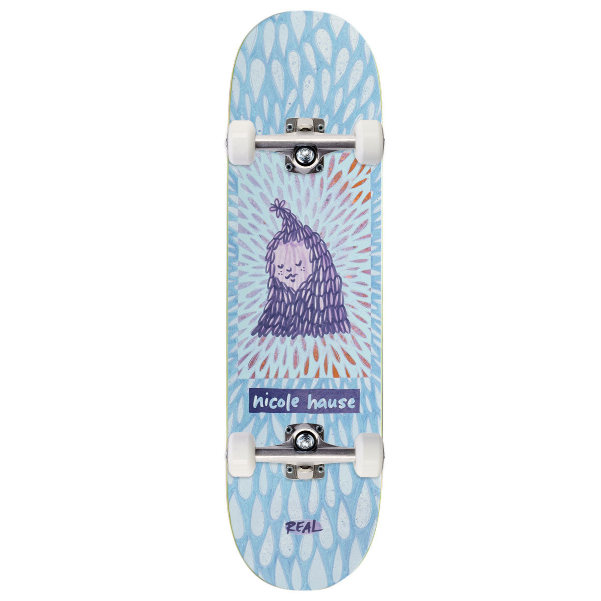 Real Nicole Echoes True Fit Skateboard Complete - Blue - 8.25