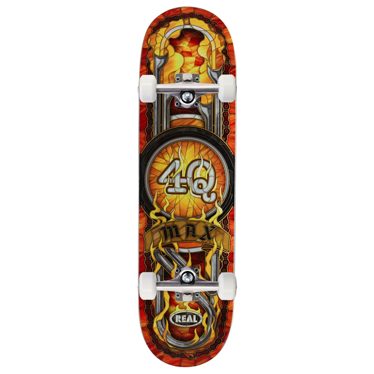 Real Max Schaff 4Q Cathedral Skateboard Complete - 8.50