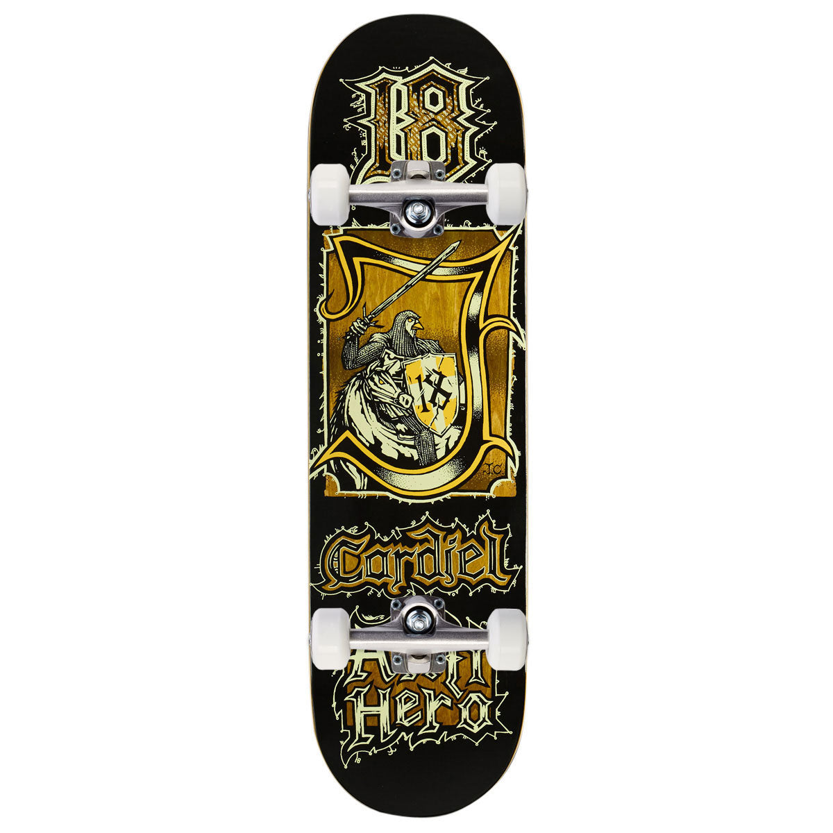 Anti-Hero Cardiel Medieval Skateboard Complete - Black - 8.62