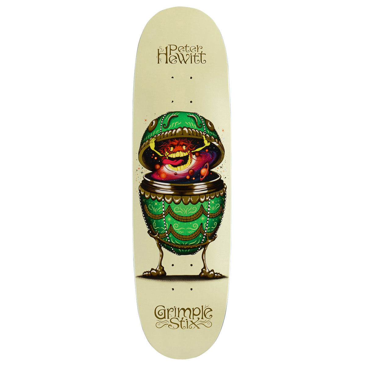 Anti-Hero Hewitt Grimple Stix Fabrage Egg Skateboard Deck - Cream - 8.75