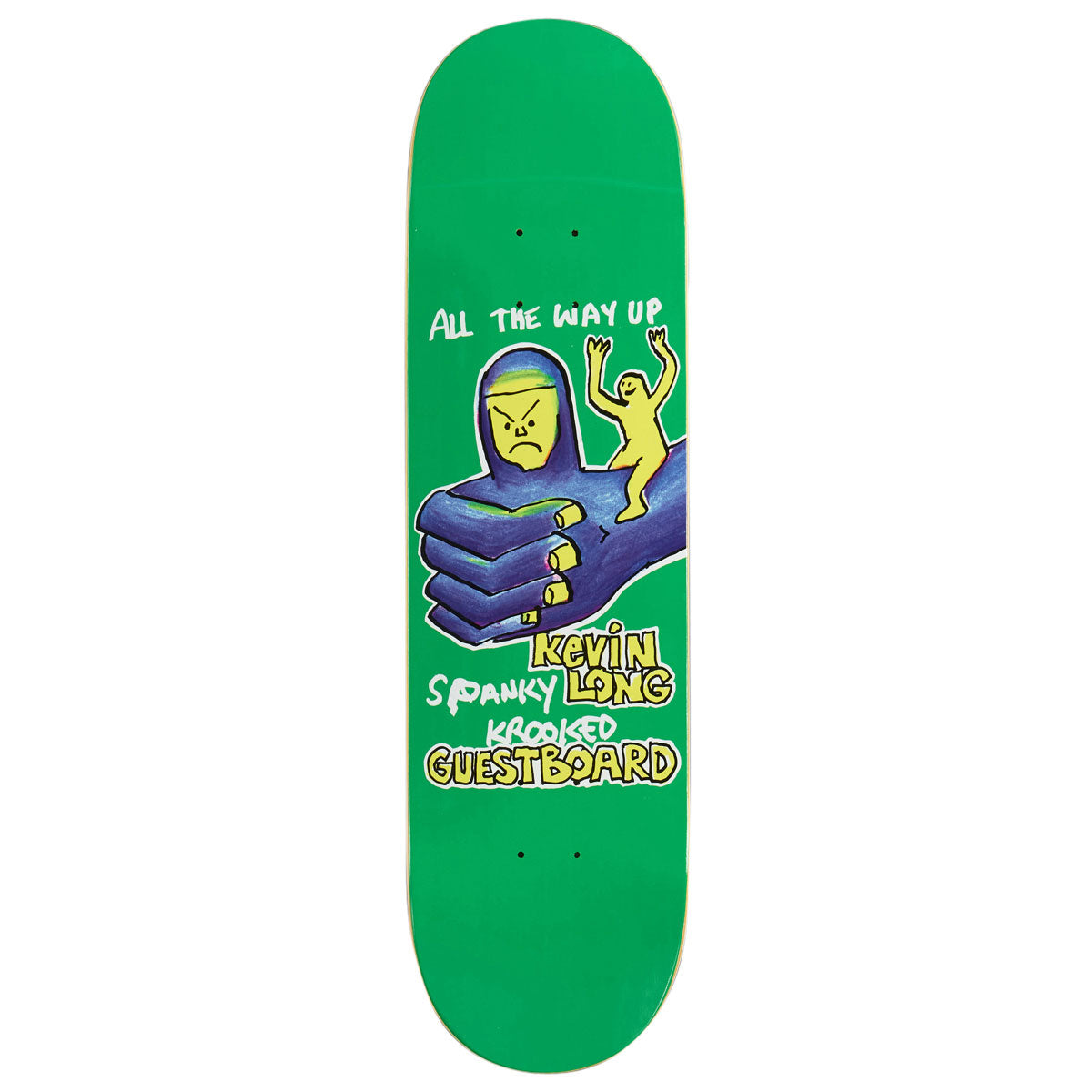 Krooked Spanky Guest Pro True Fit Skateboard Deck - Green - 8.25