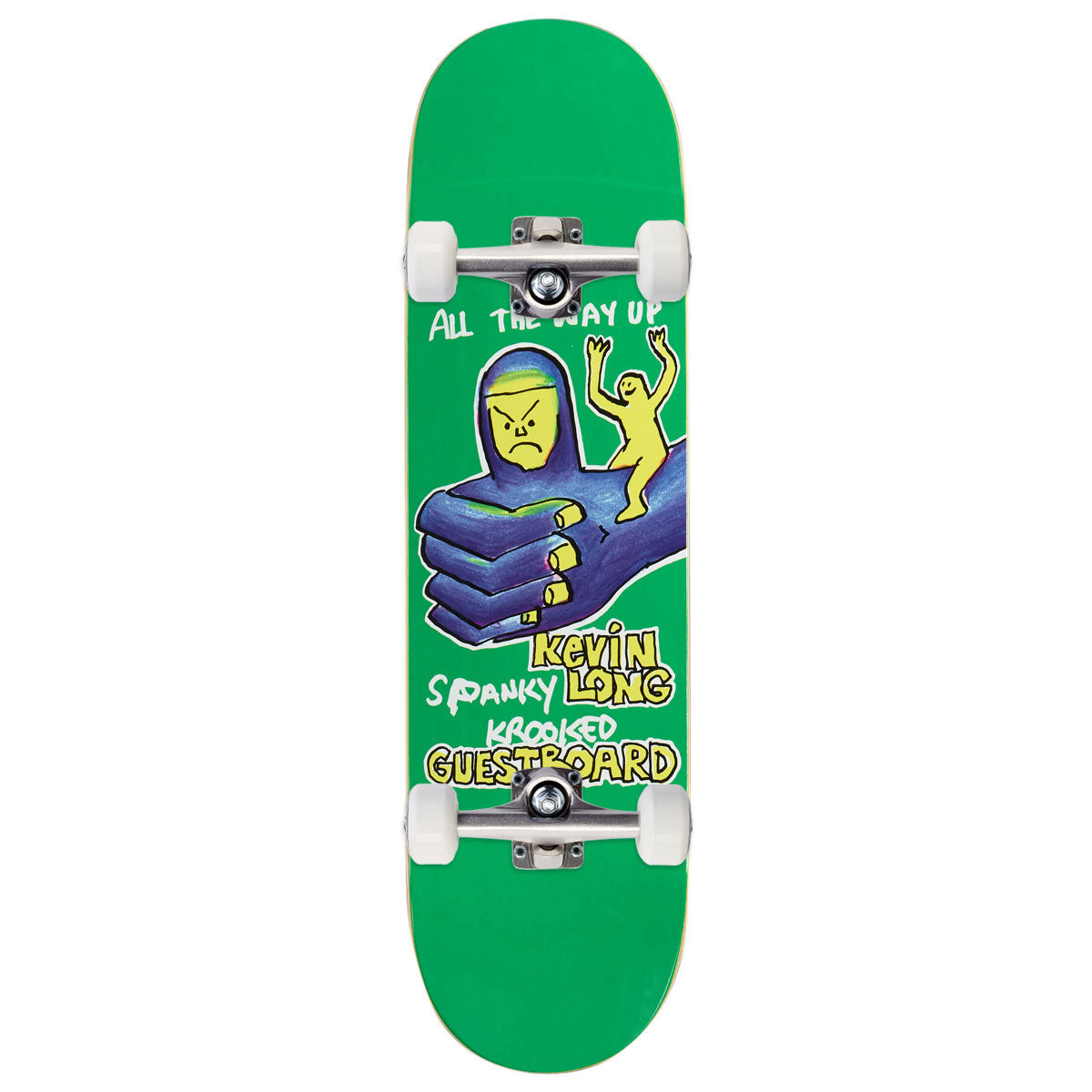 Krooked Spanky Guest Pro True Fit Skateboard Complete - Green - 8.25