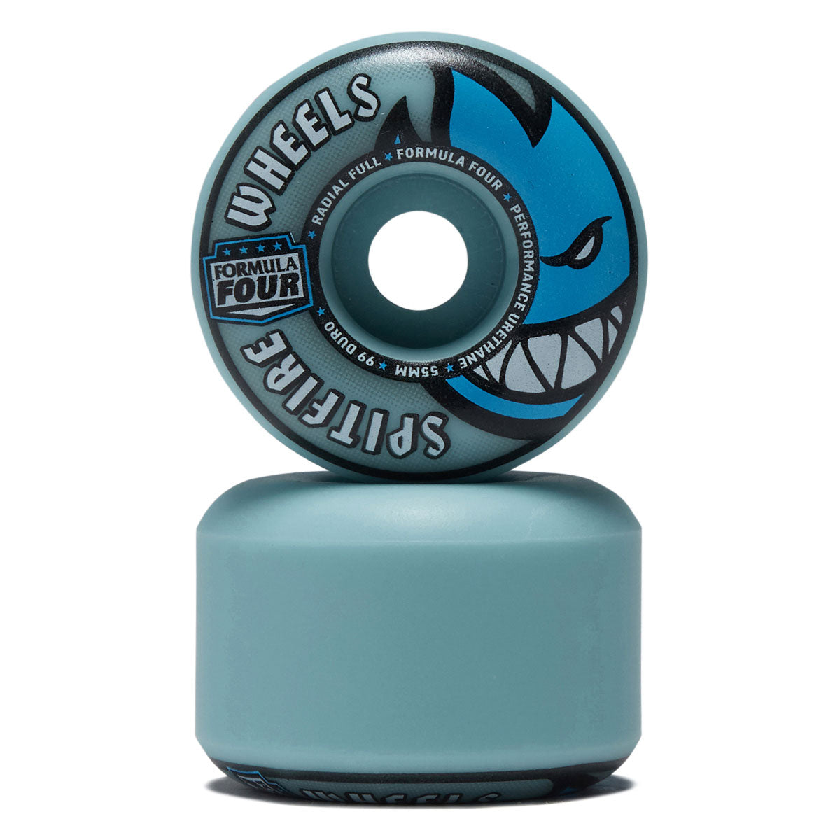Spitfire Team Colors F4 99 Radial Full Skateboard Wheels - Light Blue - 55mm image 2