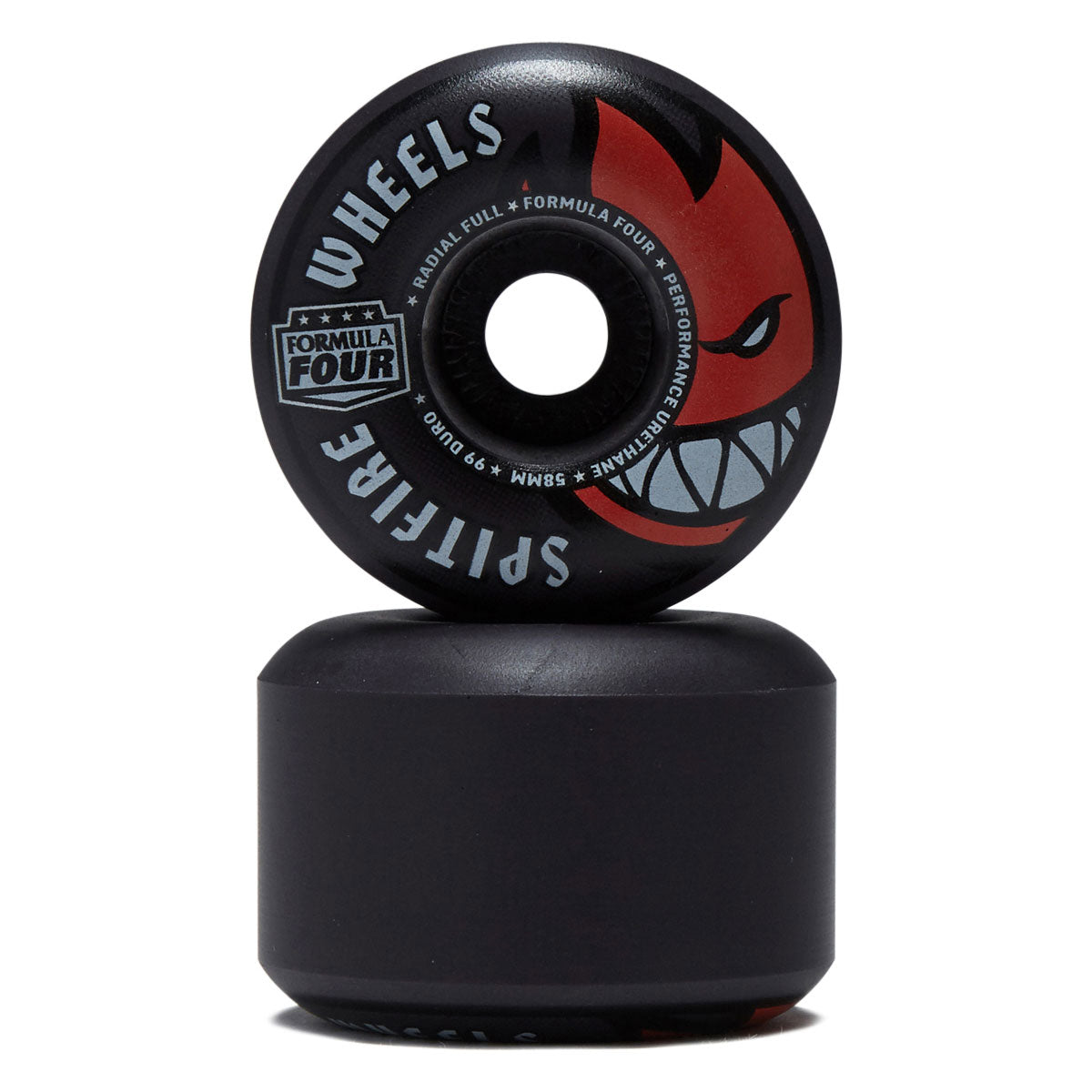 Spitfire Team Colors F4 99 Radial Full Skateboard Wheels - Black - 58mm image 2