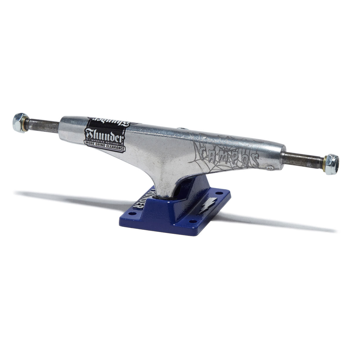Thunder Joseph Campos Menace Inverted Editions Skateboard Trucks - Polished/Blue - 149mm image 1
