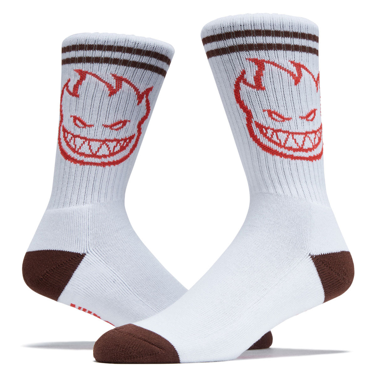 Spitfire Bighead Socks - White/Burgundy/Red image 2