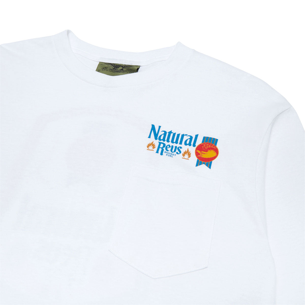 Anti-Hero Natty Revs Long Sleeve Pocket T-Shirt - White/Multi Color image 3