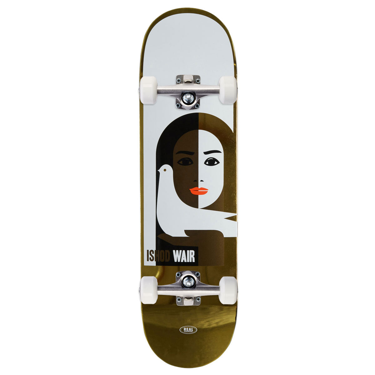 Real Ishod Peace LTD Foil DBX Skateboard Complete - Gold - 8.50