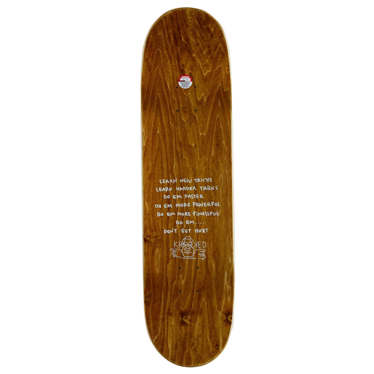 Krooked Una Molti Dementional Skateboard Deck - White - 8.28