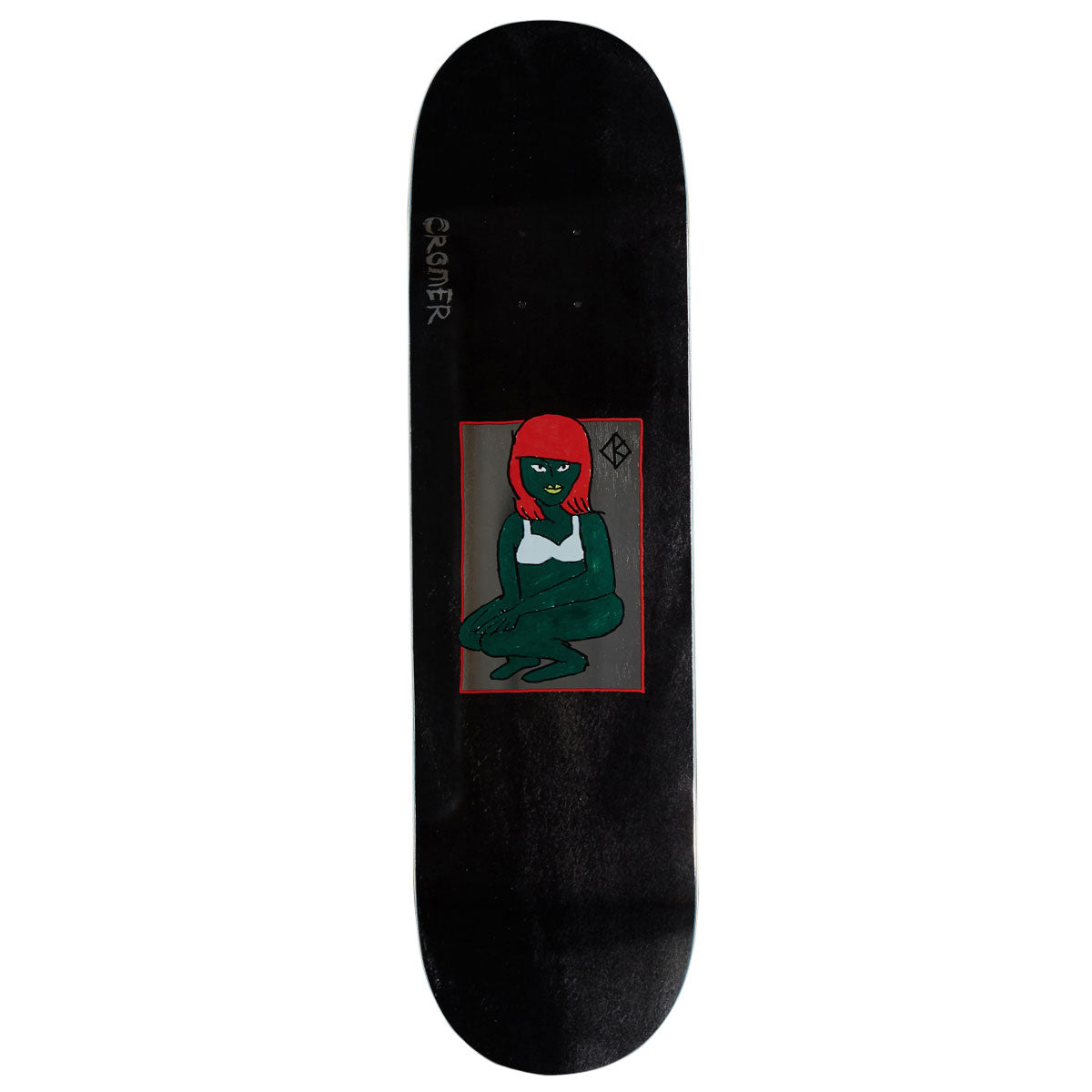 Krooked Cromer The Green Lady DBX Skateboard Deck - Grey - 8.25