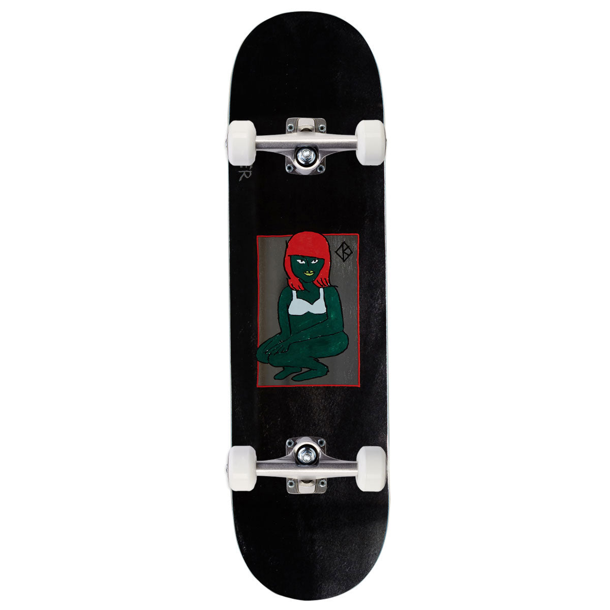 Krooked Cromer The Green Lady DBX Skateboard Complete - Grey - 8.25