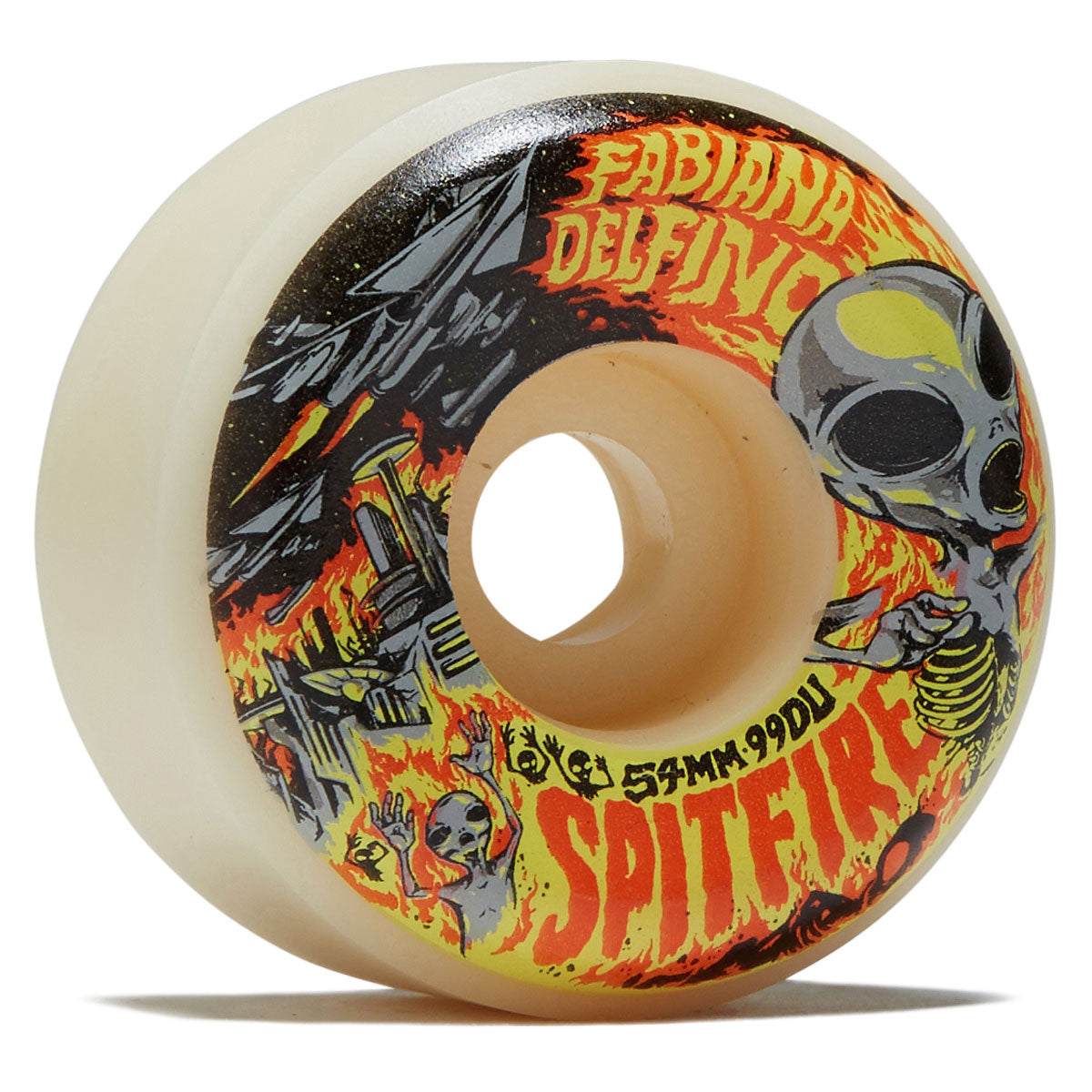 Spitfire Fabiana Invasion F4 99d Conical Full Skateboard Wheels - Natural - 54mm image 1