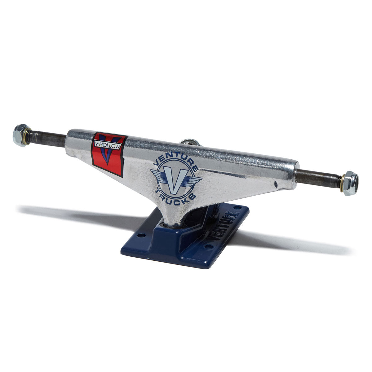 Venture Wings Team Hollow Edition Skateboard Trucks - Polished/Blue - 5.2 Hi image 1
