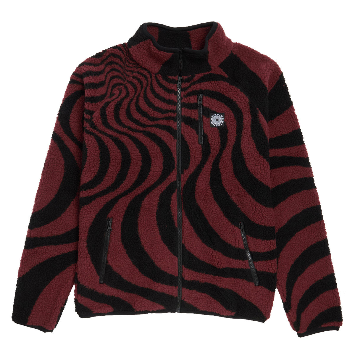 Spitfire Classic '87 Swirl Fleece Jacket - Black/Dark Red image 1