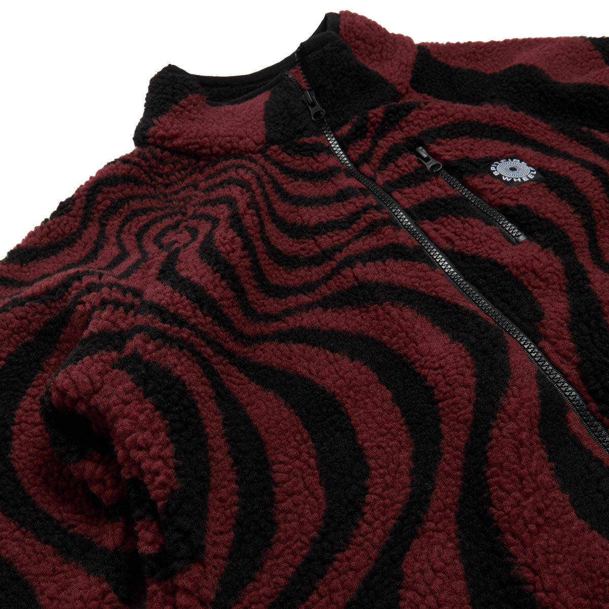 Spitfire Classic '87 Swirl Fleece Jacket - Black/Dark Red image 4