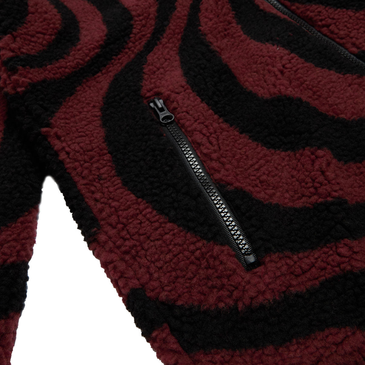 Spitfire Classic '87 Swirl Fleece Jacket - Black/Dark Red image 5