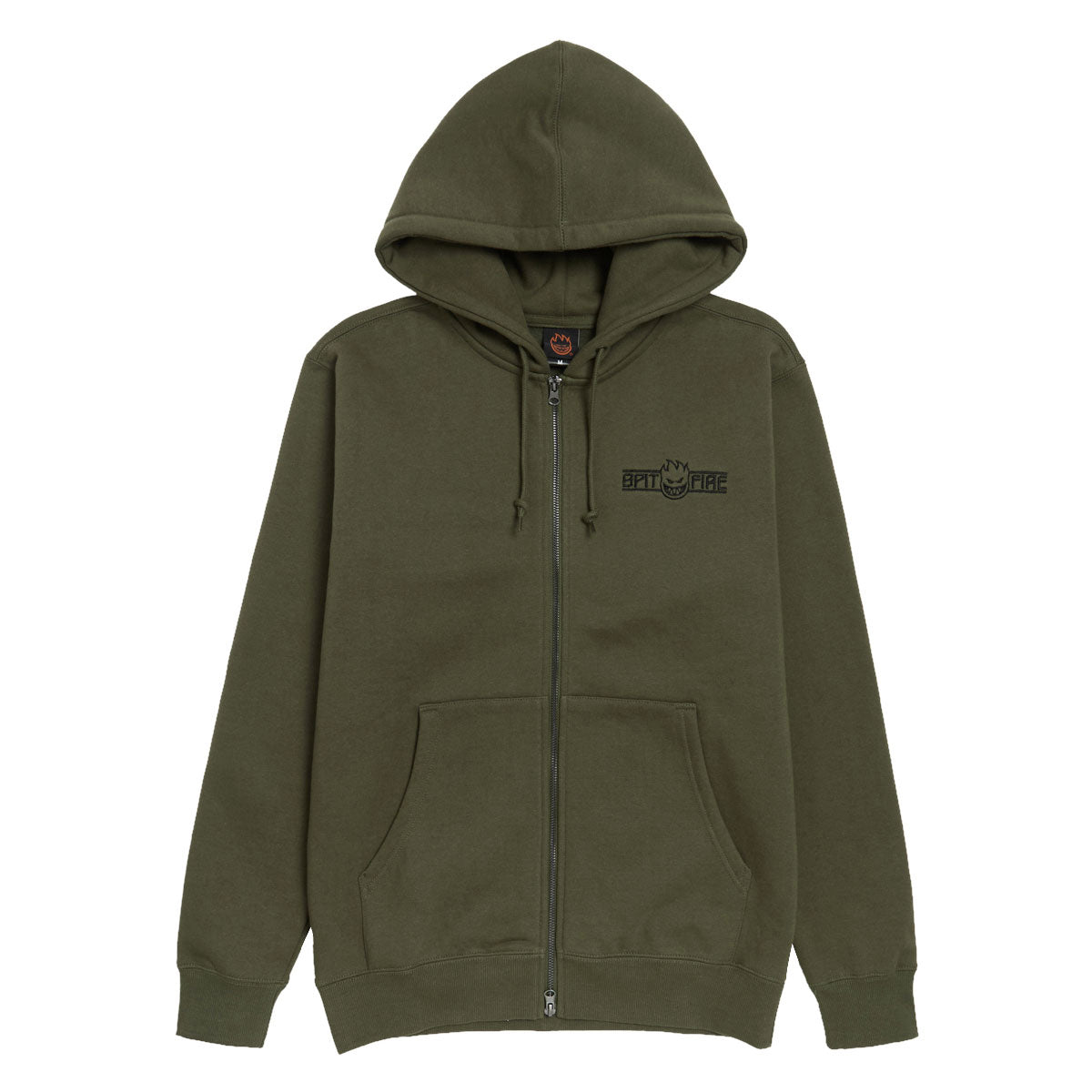 Spitfire LTB Arch Emb Zip Hoodie - Olive image 1