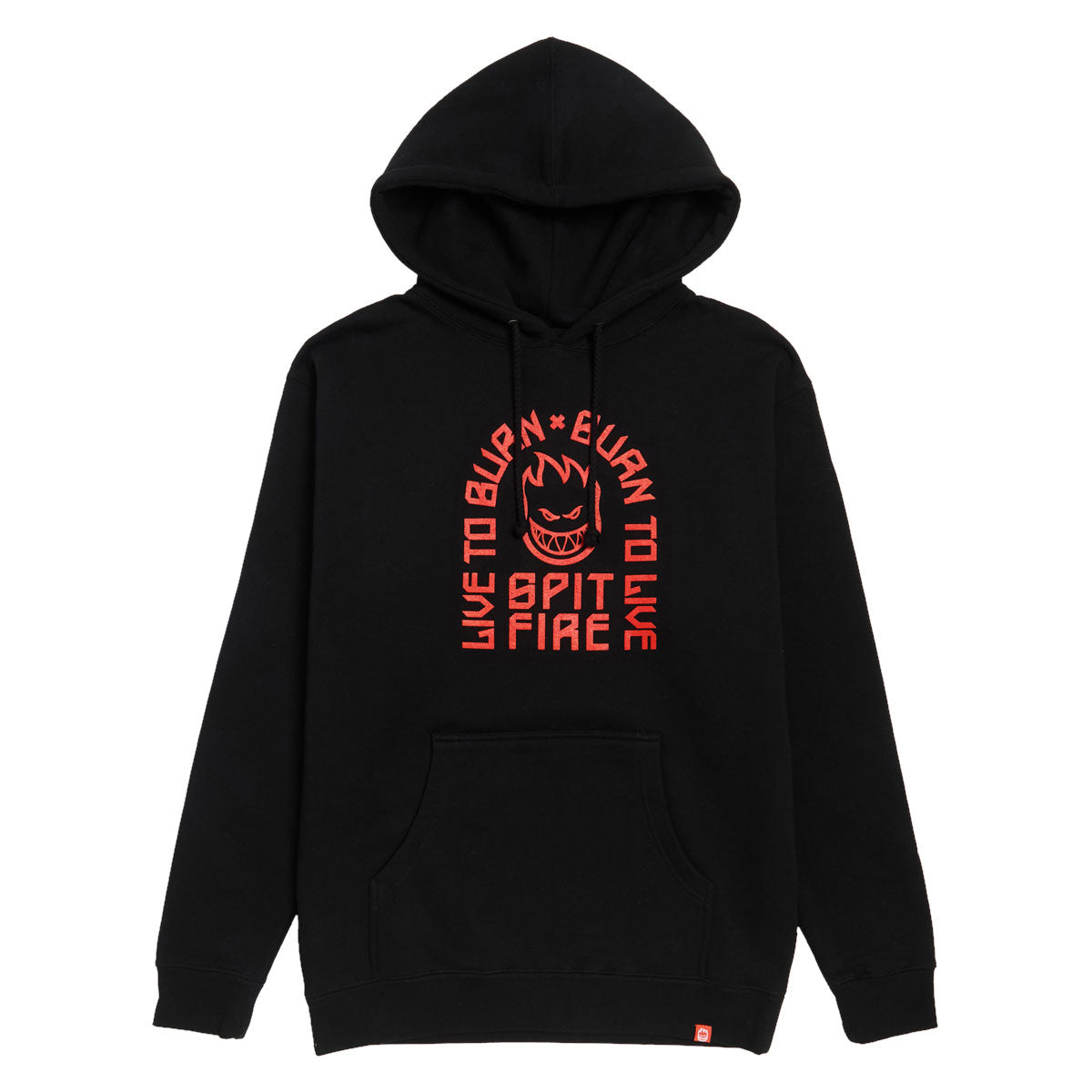 Spitfire LTB Arch Hoodie - Black/Red Print image 1