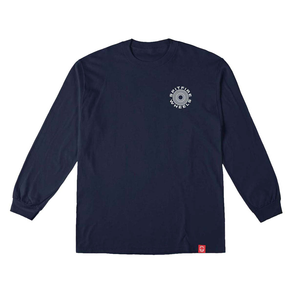 Spitfire Classic '87 Swirl Fill Long Sleeve T-Shirt - Navy/White/Black Prints image 2