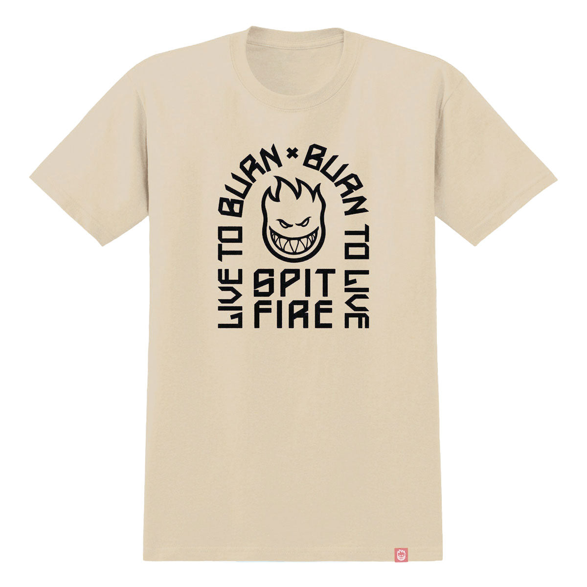 Spitfire LTB Arch T-Shirt - Natural/Black Print image 1
