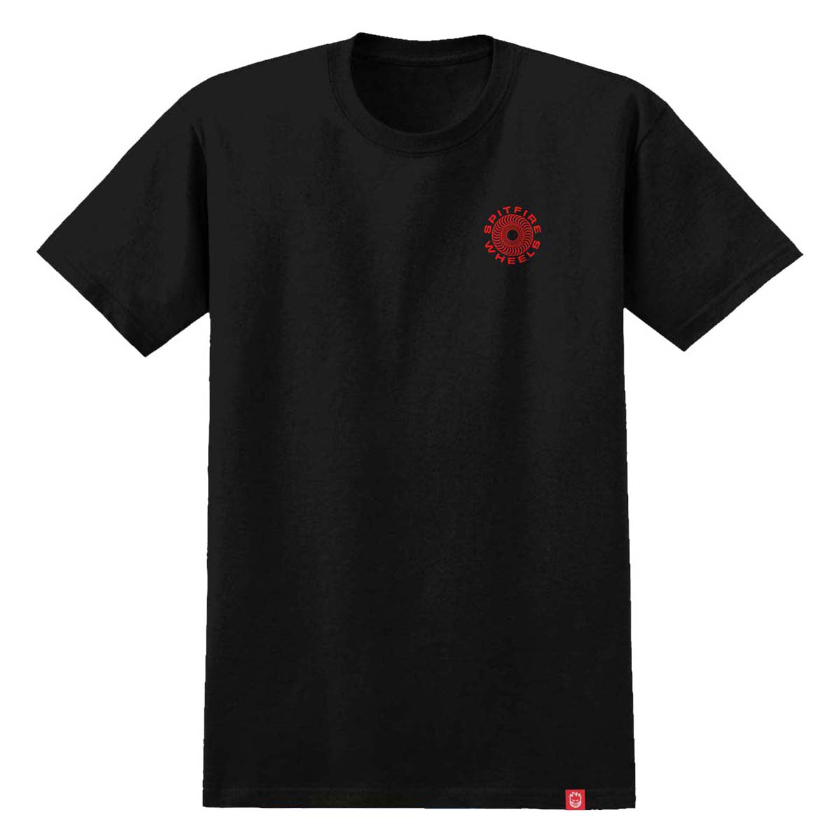 Spitfire Classic '87 Swirl Fill T-Shirt - Black/Red/White Prints image 2