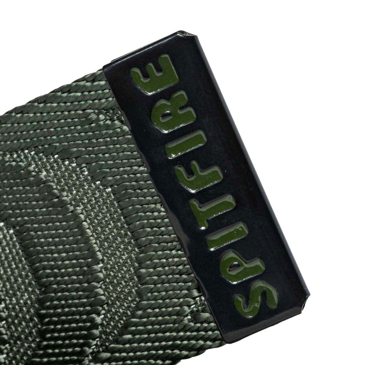 Spitfire Bighead Cut Out Crescent Jacquard Belt - Olive/Black image 3