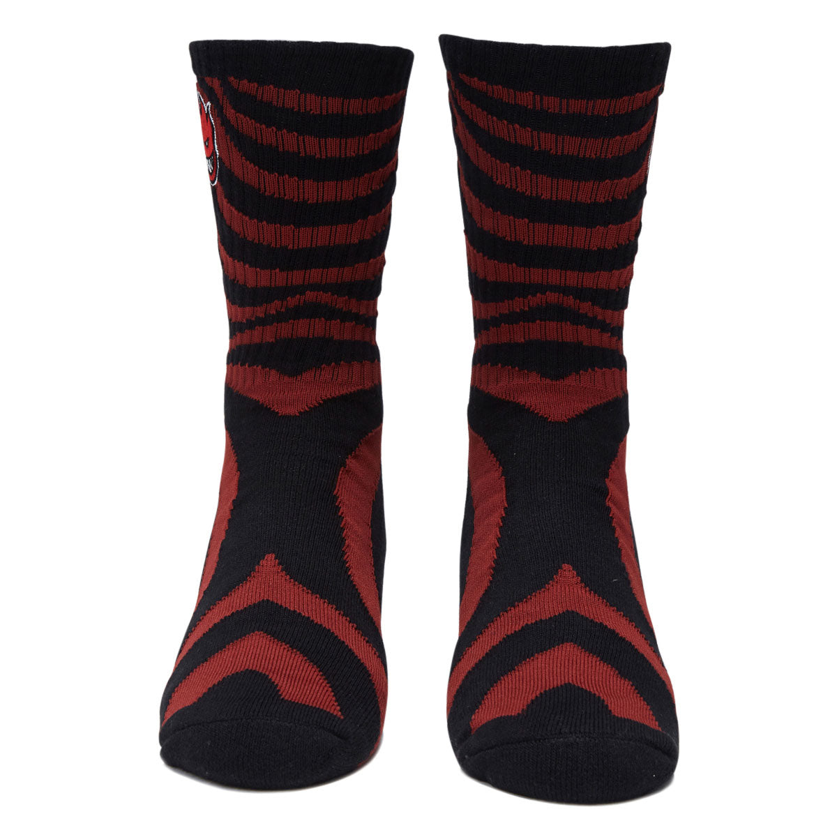 Spitfire Bighead Fill Emb Swirl Socks - Dark Red/Black image 3