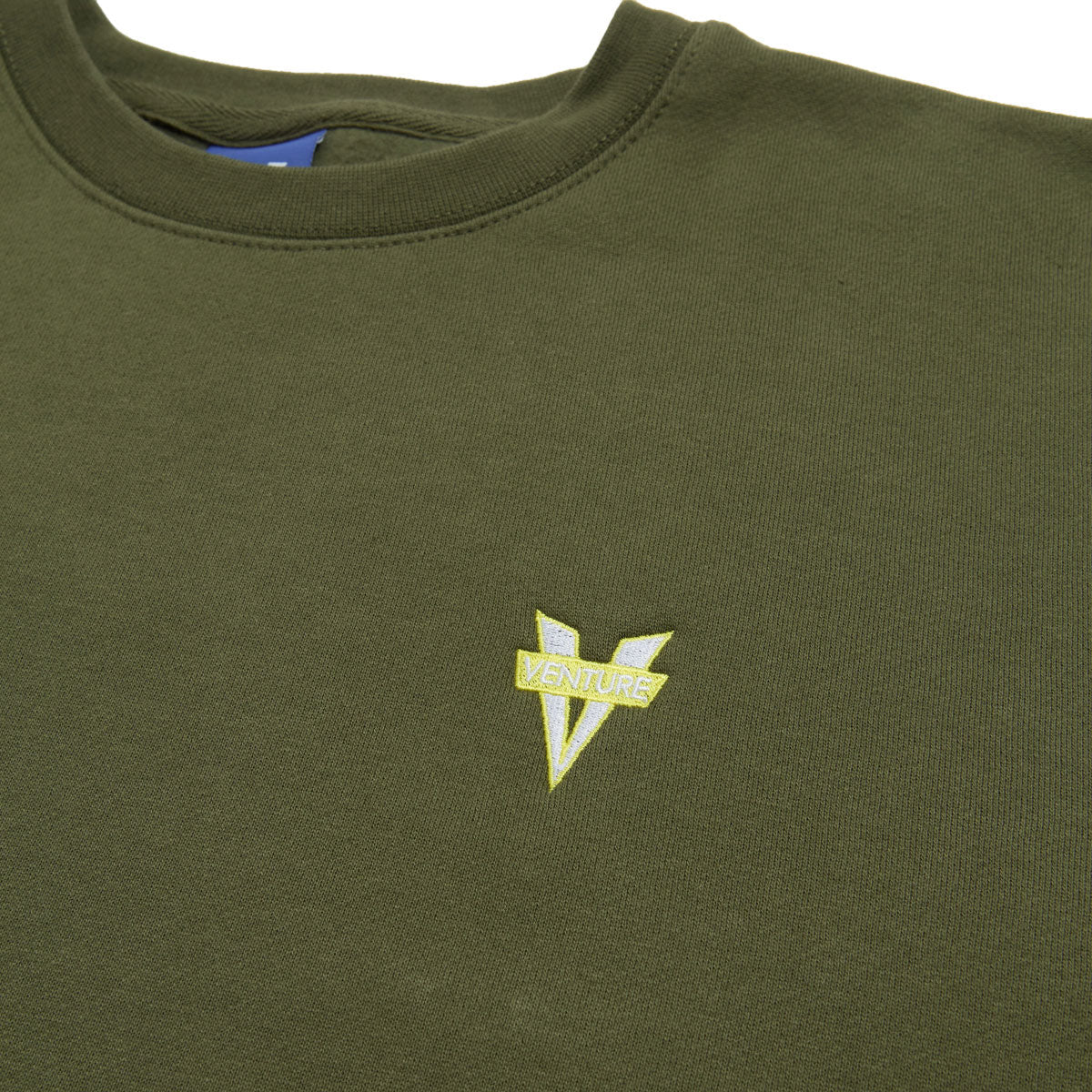 Venture Heritage Emb Sweatshirt - Army/Yellow/White Embroidery image 2