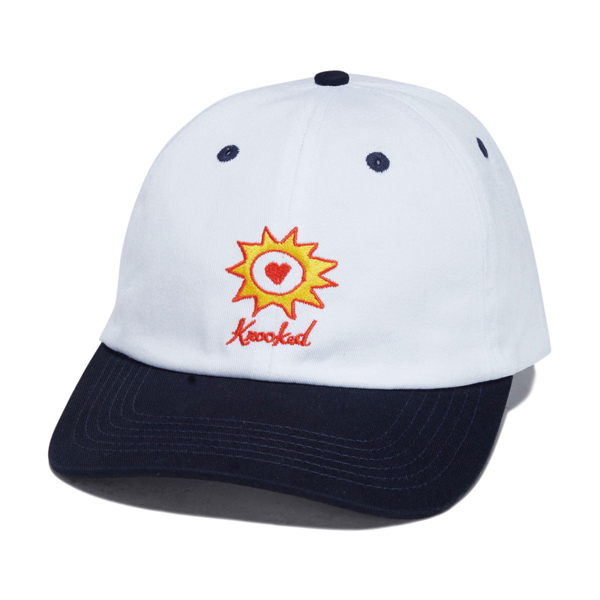 Krooked Sun Heart Hat - White/Navy image 1