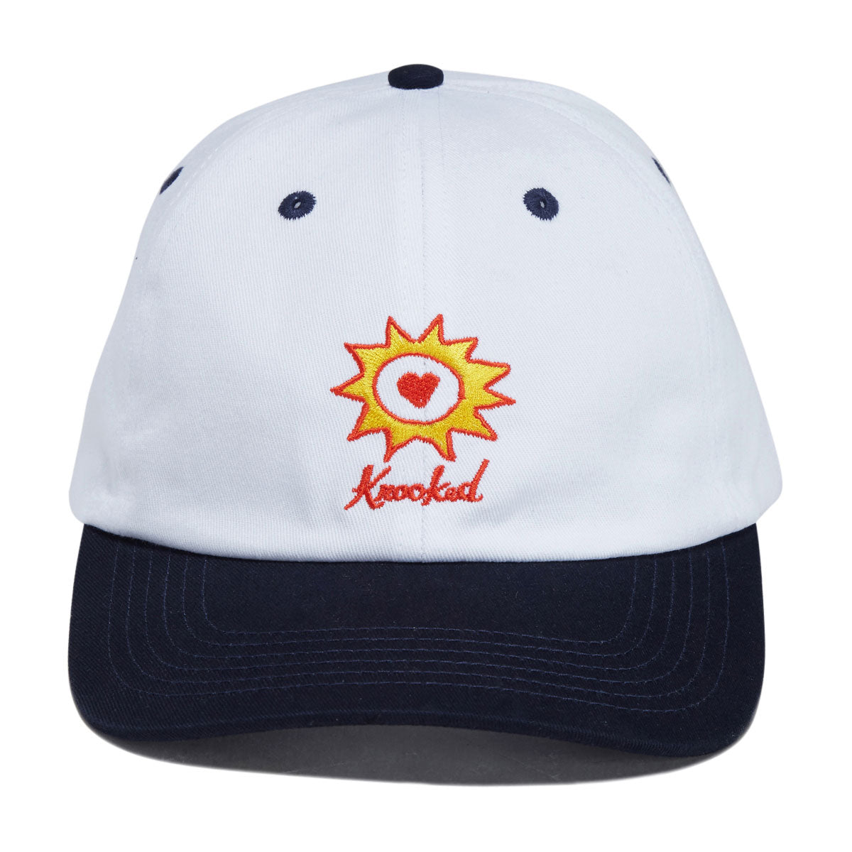 Krooked Sun Heart Hat - White/Navy image 5