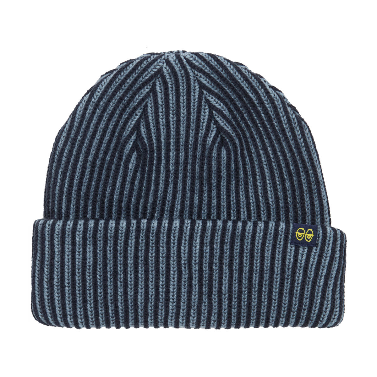 Krooked Eyes Clip Beanie - Navy/Blue/Yellow image 1