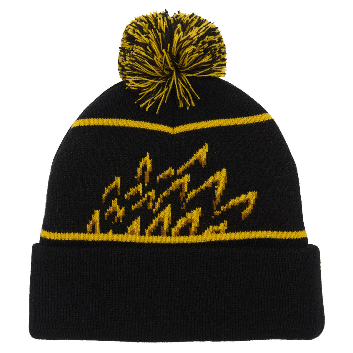 Anti-Hero Eagle Pom Beanie - Black/Yellow image 2