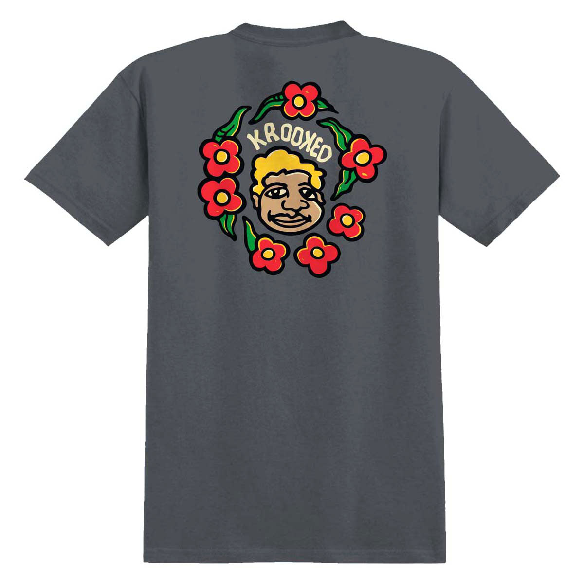 Krooked MG T-Shirt - Charcoal/Black/Multi Color Prints image 1