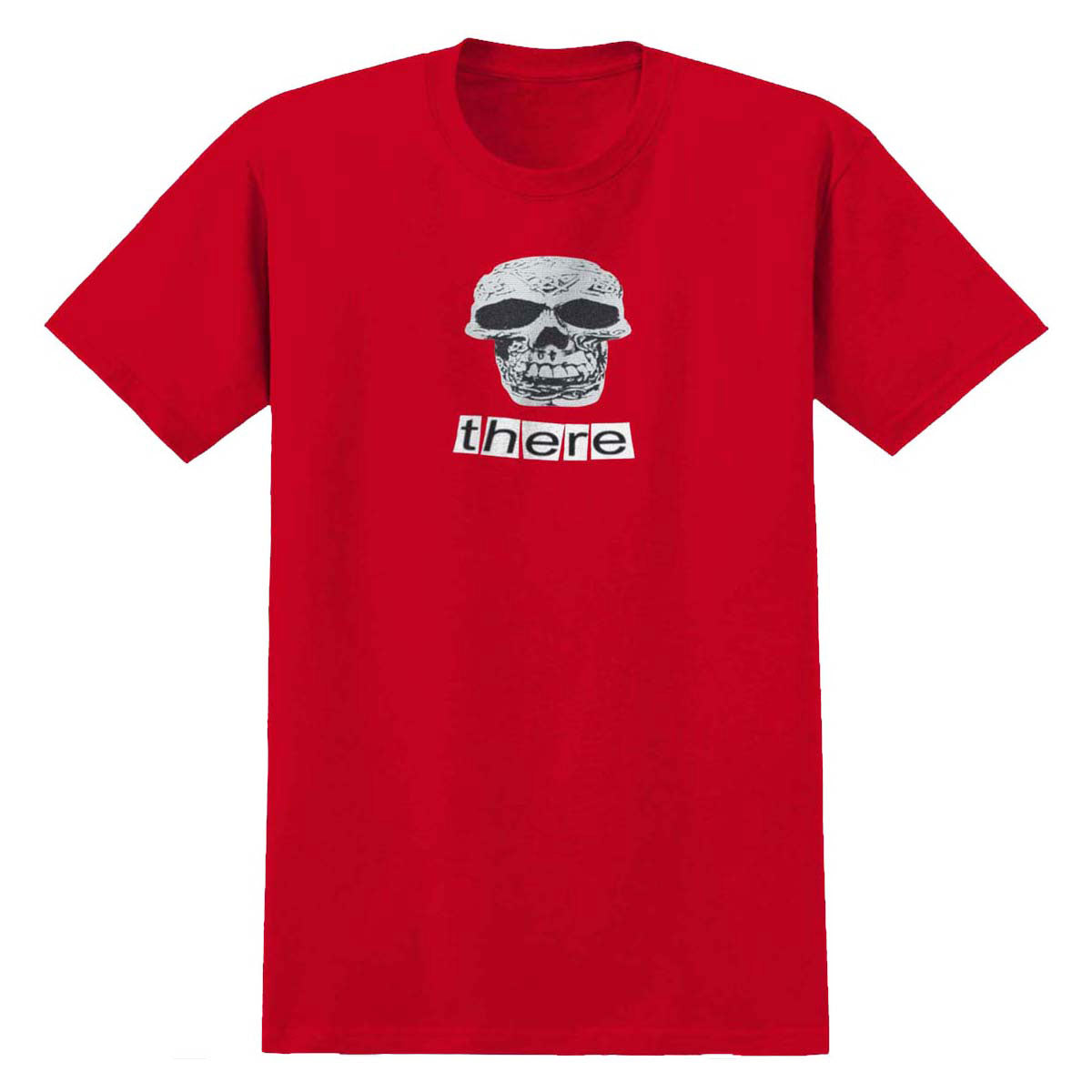There Skull T-Shirt - Red/Black/White Print image 1