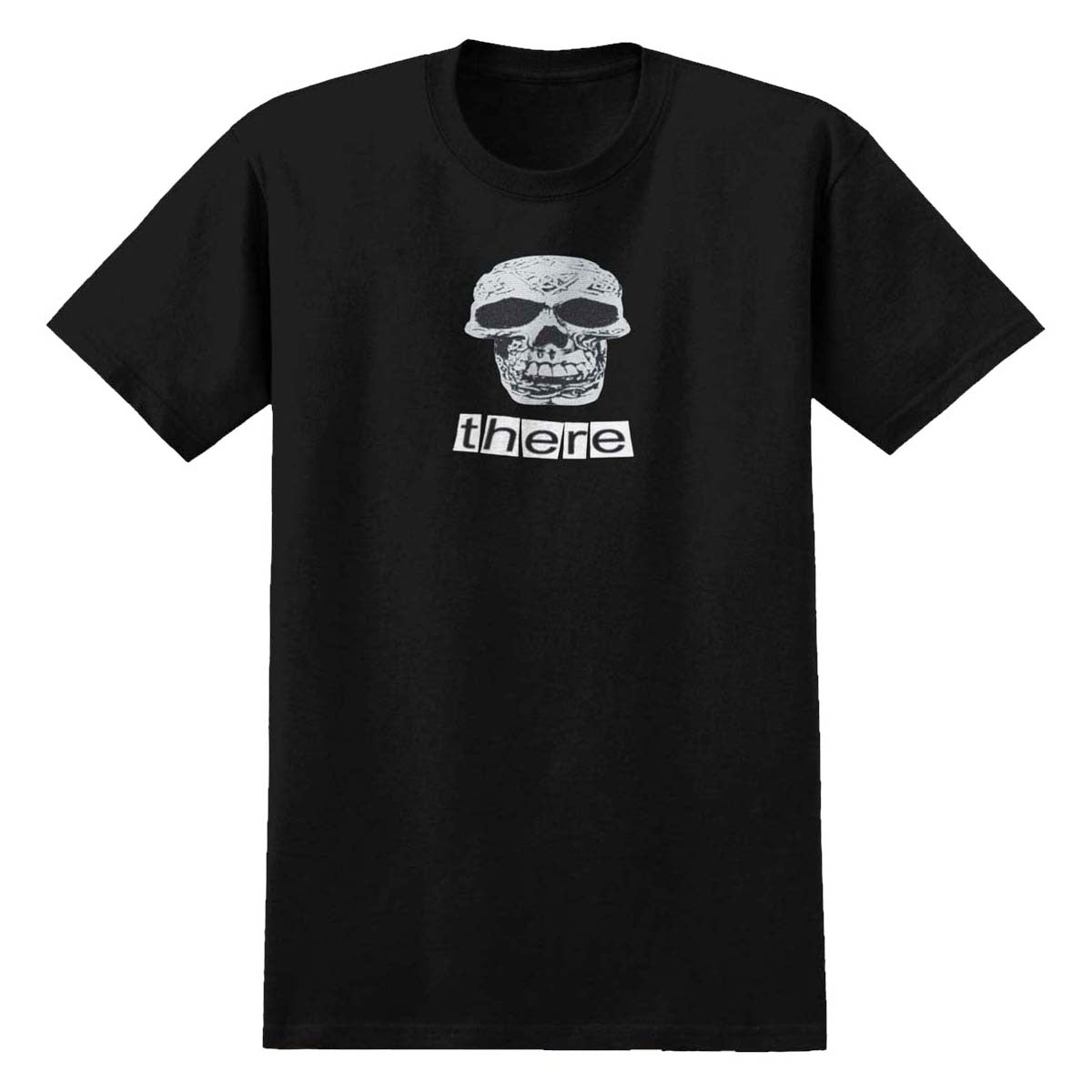 There Skull T-Shirt - Black/Black/White Print image 1