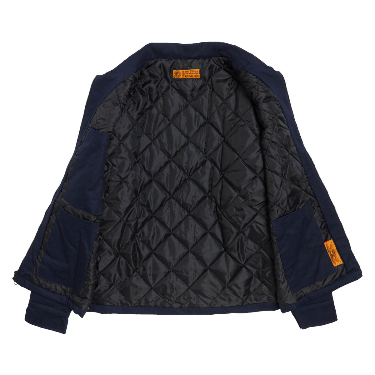 Anti-Hero Basic Eagle Stash Jacket - Navy/Orange Embroidery image 3