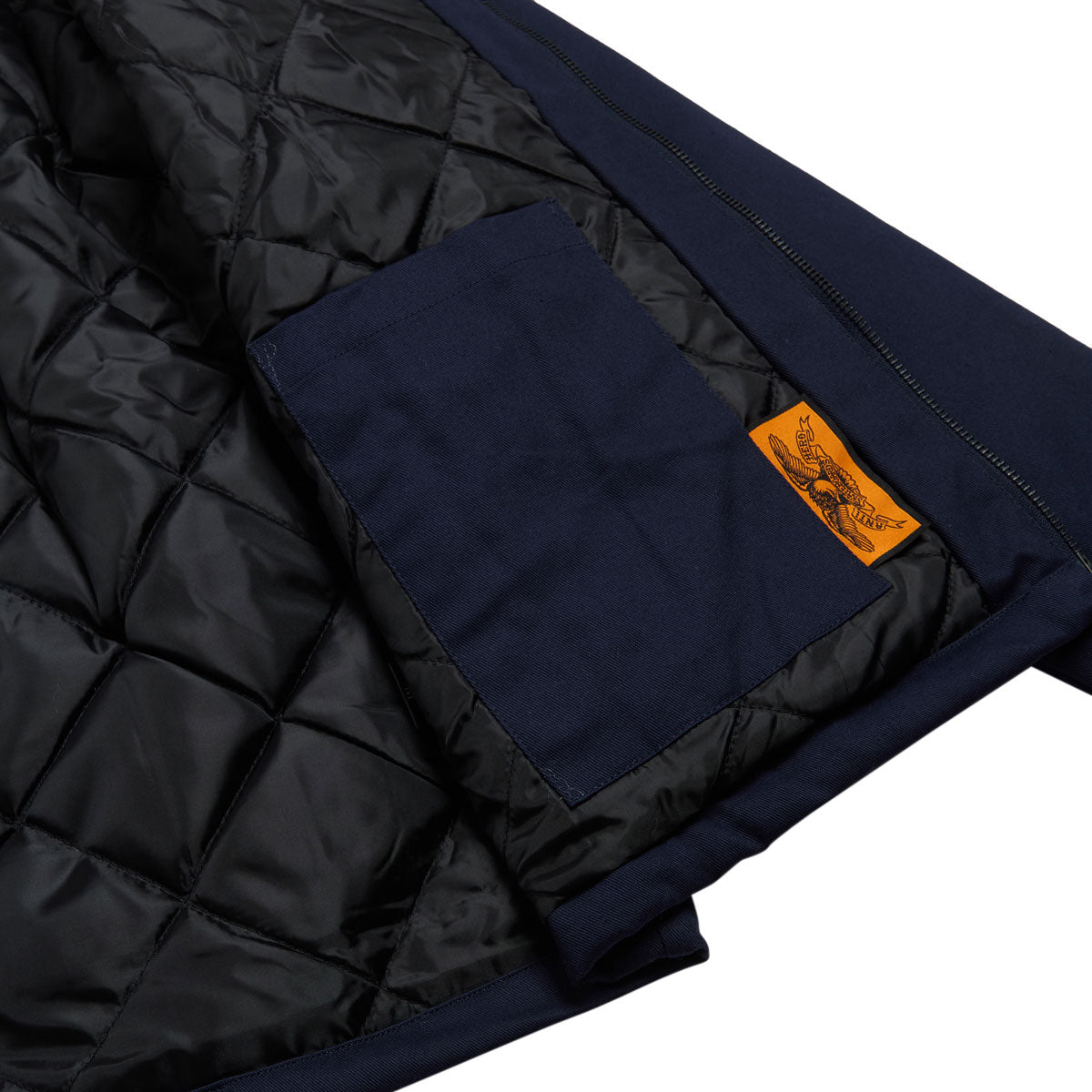 Anti-Hero Basic Eagle Stash Jacket - Navy/Orange Embroidery image 5