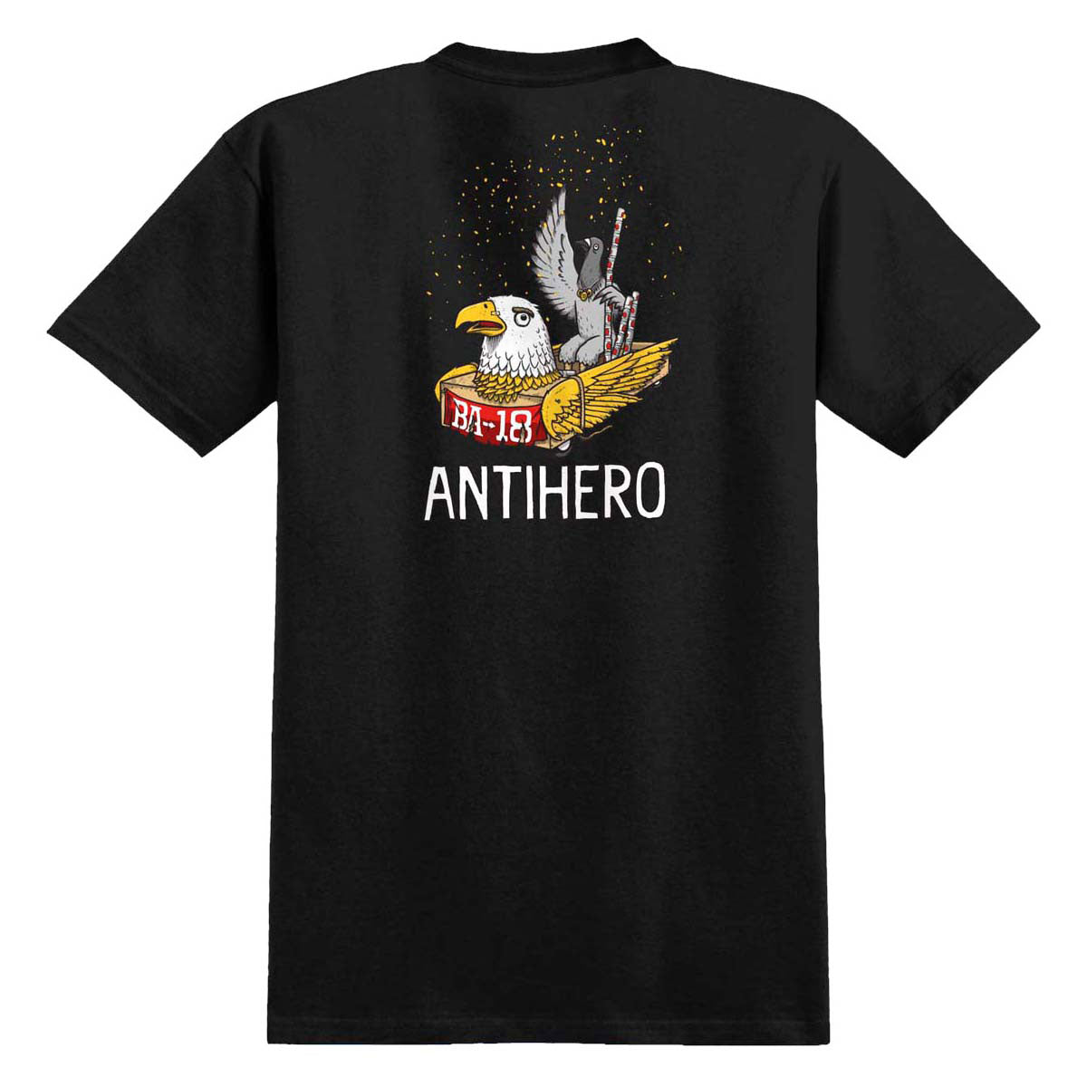 Anti-Hero BA First T-Shirt - Black/Multi Color Prints image 1