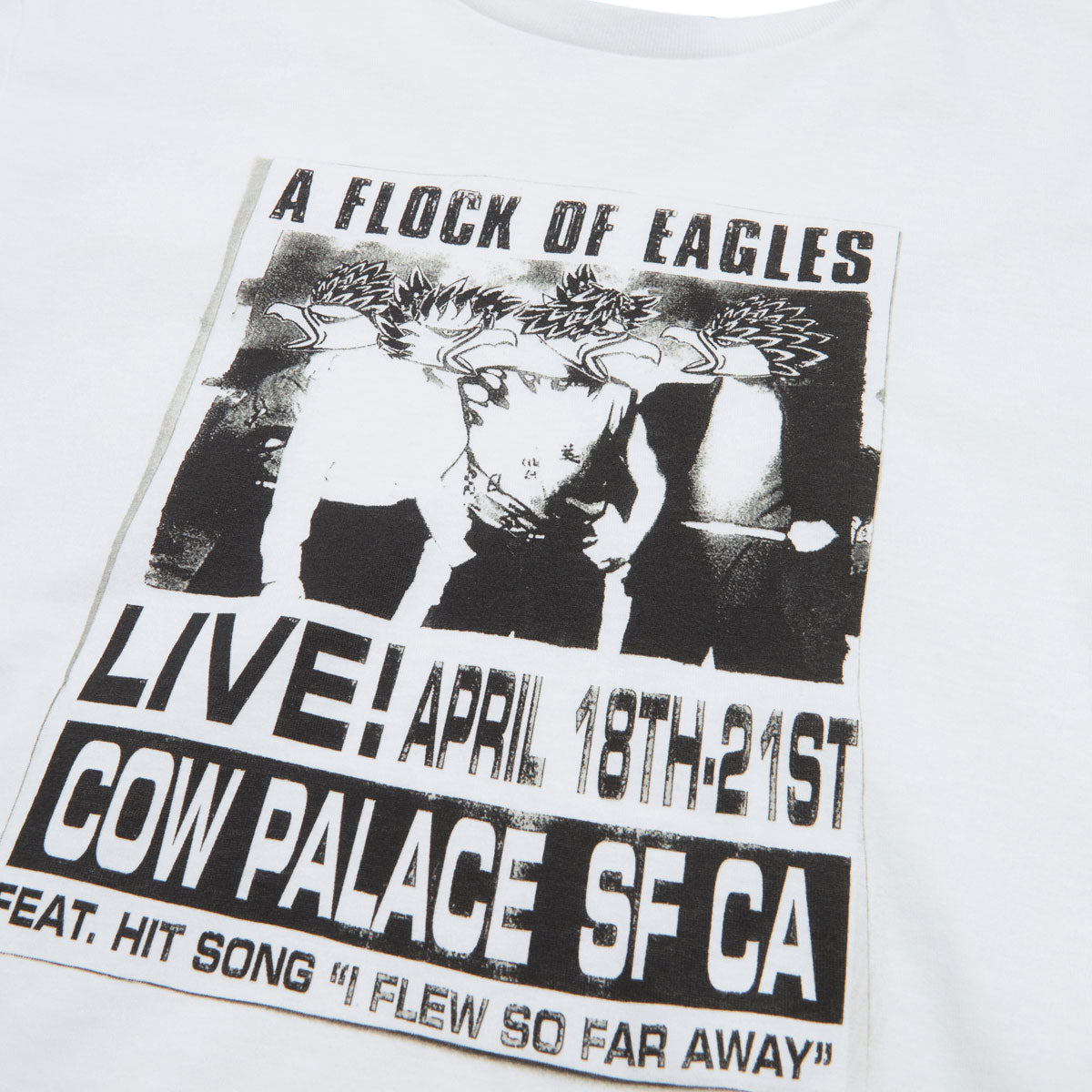 Anti-Hero Flock Of Eagles T-Shirt - White/Black/White Print image 2