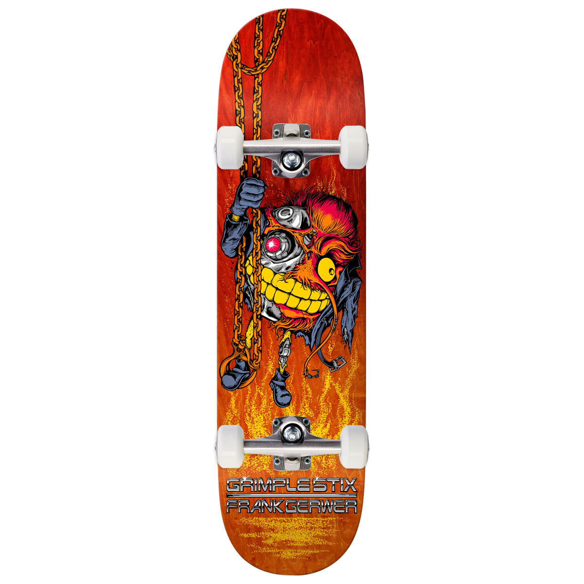 Anti-Hero DBX Gerwer Griplestix Grimplenator Skateboard Complete - Red - 8.25