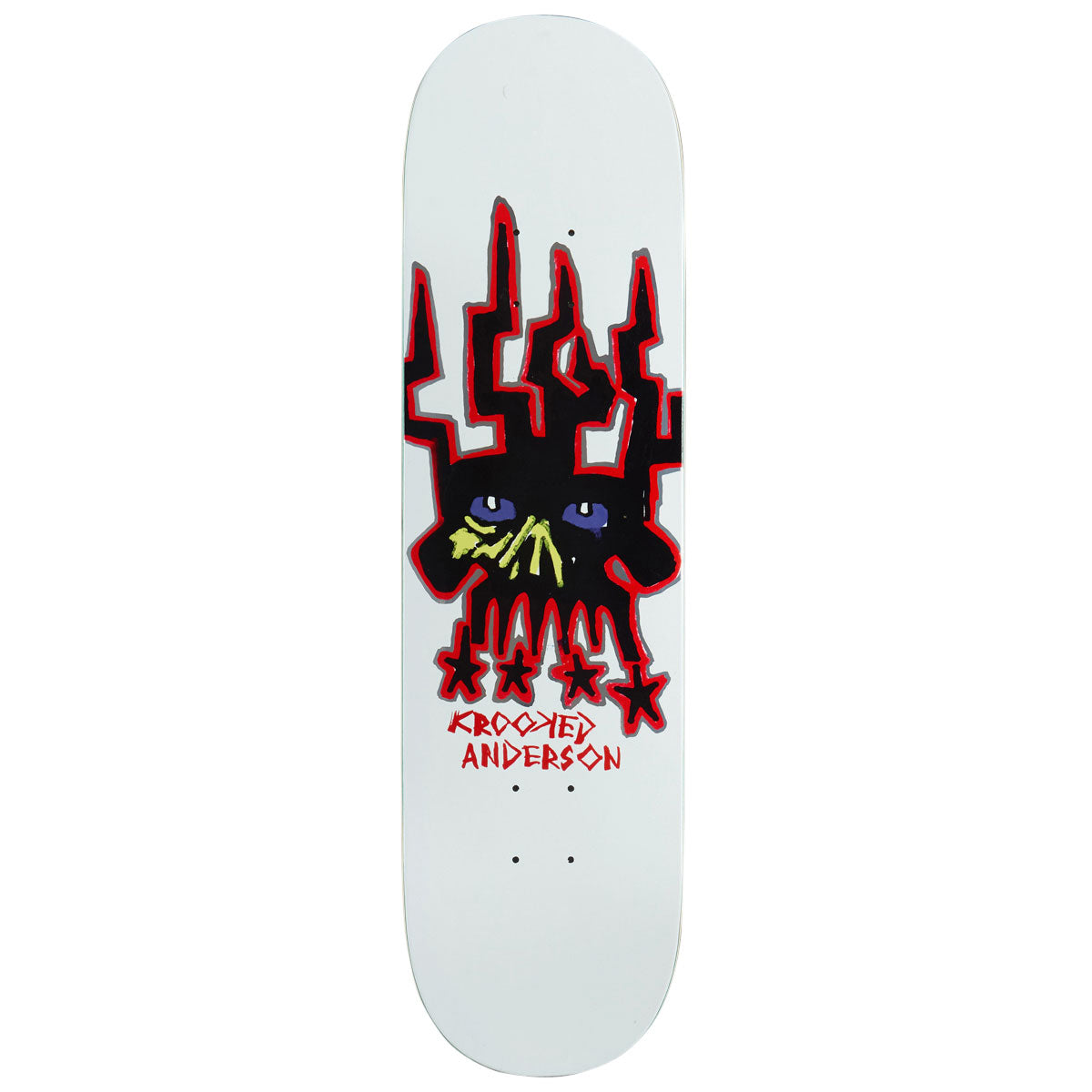 Krooked Marnderson Skull King Skateboard Deck - 8.38