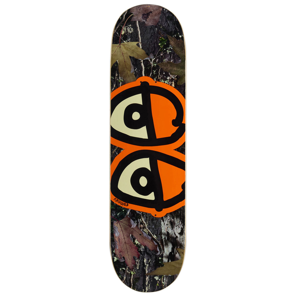 Krooked Team Eyes Skateboard Deck - Orange - 8.25
