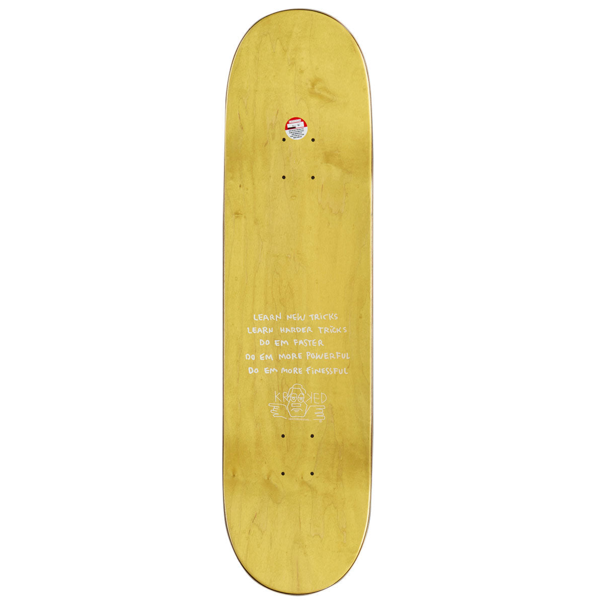 Krooked Team Eyes Skateboard Deck - Orange - 8.25