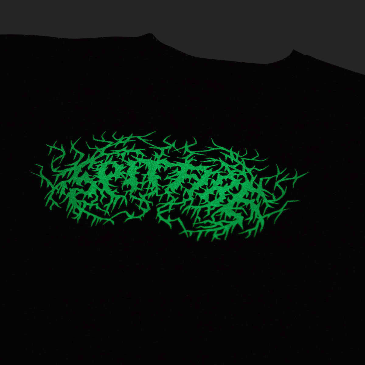 Spitfire Deathmask Script T-Shirt - Black/Glow image 2