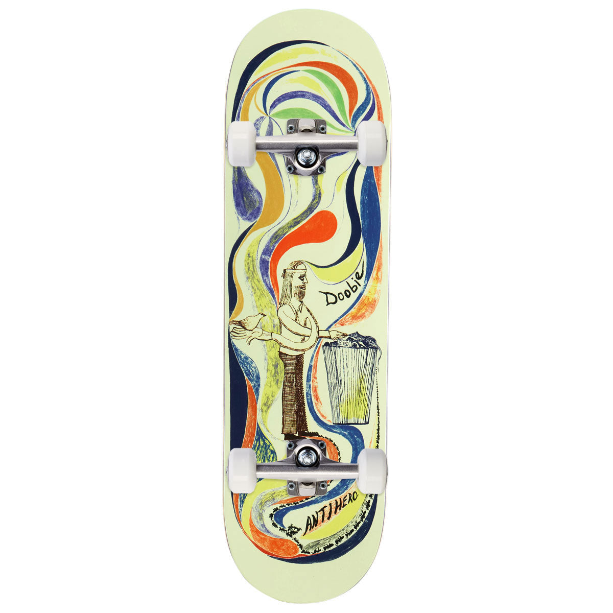 Anti-Hero Doobie Expressions Skateboard Complete - Cream - 8.75