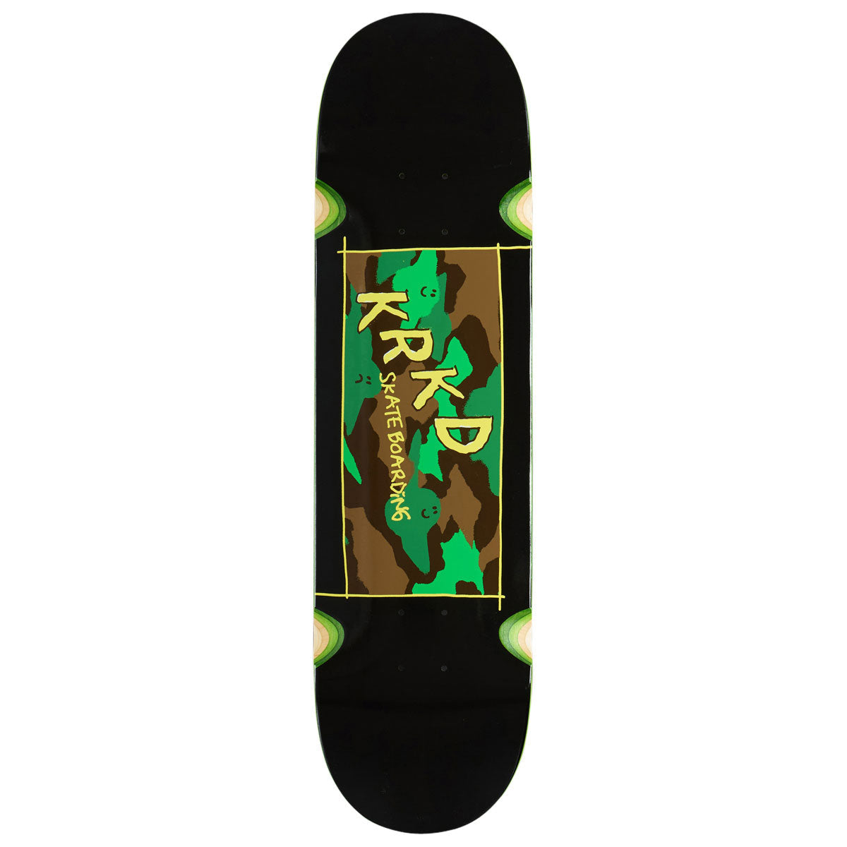 Krooked Kamo Wheel Wells Skateboard Deck - Black - 8.25