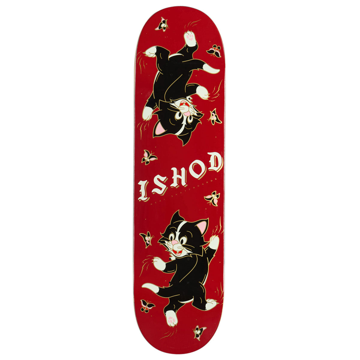 Real Ishod Kitten Scratch Twin Tail Skateboard Deck - 8.25
