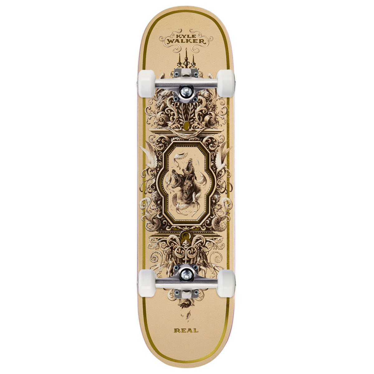 Real Kyle Cerberus True Fit Skateboard Complete - Beige - 8.25