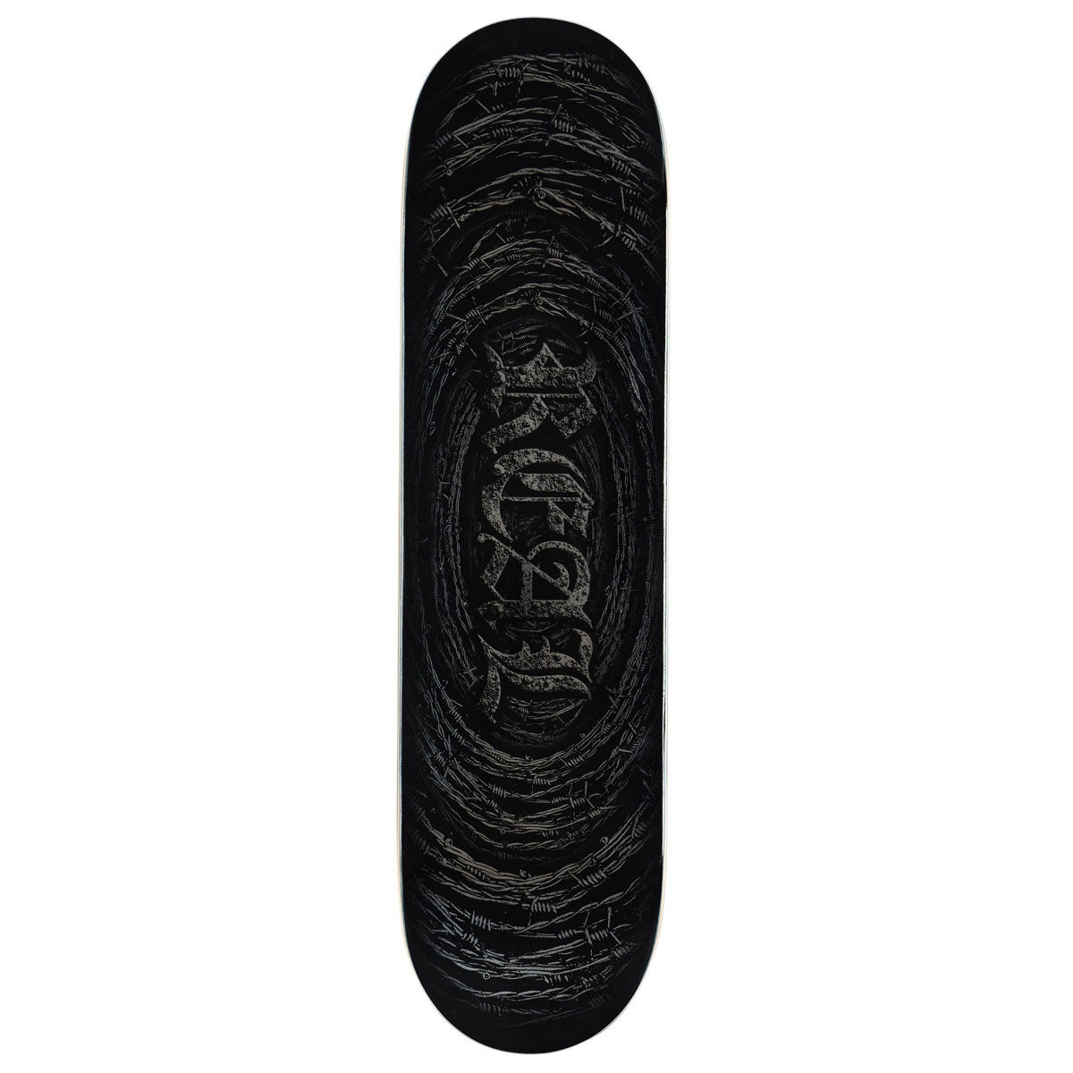 Real Team Barbed Wire Foil Oval Skateboard Deck - Black - 8.12