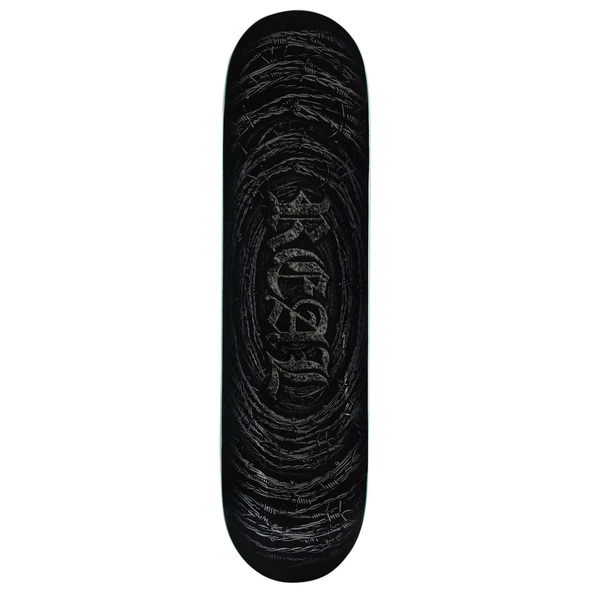 Real DBX Team Barbed Wire Foil Oval Skateboard Deck - Black - 8.12